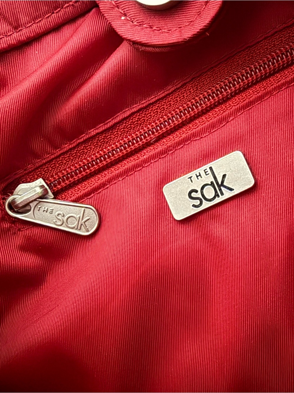 The Sak Red and Tan Woven Tote - Picture 6 of 10